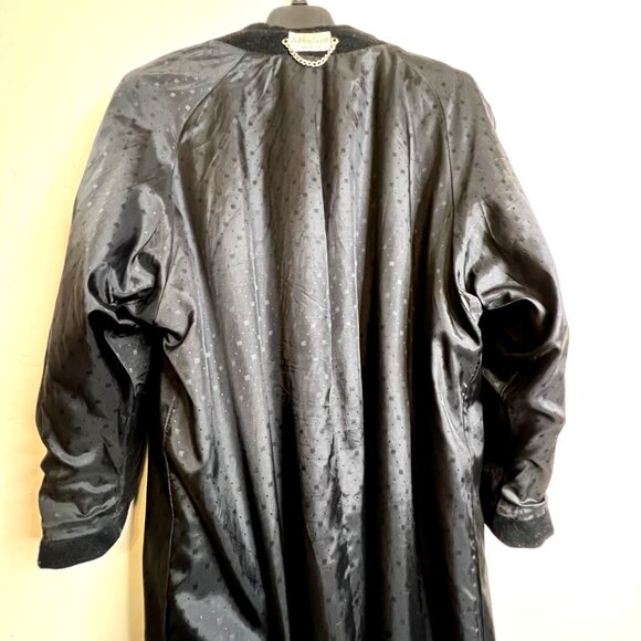 VTG Ashley Scott L Black Heavy Wool Long Coat  Button Closure Pockets Y2K USA - Picture 6 of 16